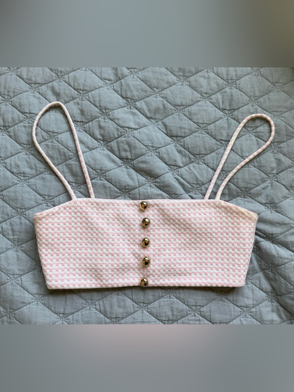 Reformation Pink & White Knit 3-Piece Set - Picture 4 of 7